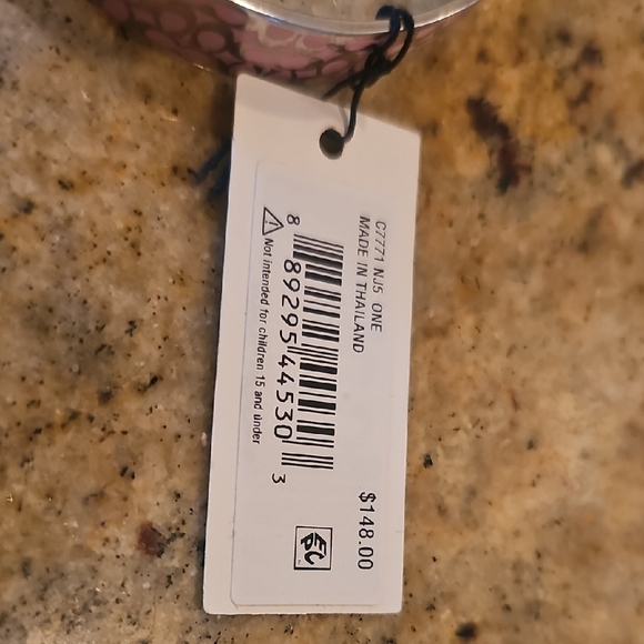 Coach Pink and Silver Textured Bracelet - Picture 3 of 5